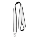 Polyester-Lanyard mit Satinbeschichtung zum Sublimieren farbe schwarz siebte Ansicht
