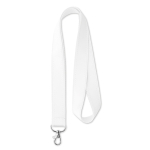 Polyester-Lanyard mit Satinbeschichtung zum Sublimieren farbe weiß siebte Ansicht