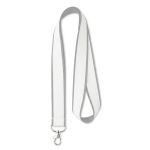 Polyester-Lanyard mit Satinbeschichtung zum Sublimieren farbe grau siebte Ansicht