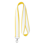 Polyester-Lanyard mit Satinbeschichtung zum Sublimieren farbe gelb siebte Ansicht