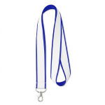 Polyester-Lanyard mit Satinbeschichtung zum Sublimieren farbe stahlblau siebte Ansicht