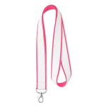 Polyester-Lanyard mit Satinbeschichtung zum Sublimieren farbe pink siebte Ansicht