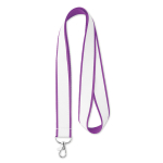 Polyester-Lanyard mit Satinbeschichtung zum Sublimieren farbe purpurfarben siebte Ansicht