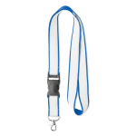 Abnehmbares, satiniertes Polyester-Lanyard zum Sublimieren farbe blau siebte Ansicht