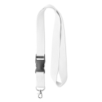 Abnehmbares, satiniertes Polyester-Lanyard zum Sublimieren farbe weiß siebte Ansicht