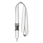 Abnehmbares, satiniertes Polyester-Lanyard zum Sublimieren farbe grau siebte Ansicht