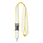 Abnehmbares, satiniertes Polyester-Lanyard zum Sublimieren farbe gelb siebte Ansicht