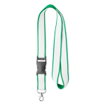 Abnehmbares, satiniertes Polyester-Lanyard zum Sublimieren farbe grün siebte Ansicht
