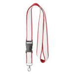 Abnehmbares, satiniertes Polyester-Lanyard zum Sublimieren farbe granatrot siebte Ansicht
