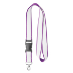 Abnehmbares, satiniertes Polyester-Lanyard zum Sublimieren farbe purpurfarben siebte Ansicht