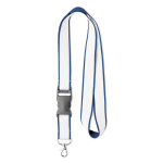 Abnehmbares, satiniertes Polyester-Lanyard zum Sublimieren farbe ultramarinblau siebte Ansicht