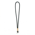 Individuell gefertigtes tubulares Polyester Lanyard mit Bambusdetail farbe schwarz siebte Ansicht