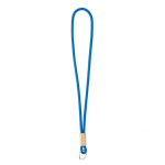 Individuell gefertigtes tubulares Polyester Lanyard mit Bambusdetail farbe blau siebte Ansicht