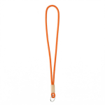 Individuell gefertigtes tubulares Polyester Lanyard mit Bambusdetail farbe orange siebte Ansicht