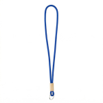 Individuell gefertigtes tubulares Polyester Lanyard mit Bambusdetail farbe köngisblau siebte Ansicht