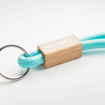 Individuell gefertigtes tubulares Polyester Lanyard mit Bambusdetail fünfte Ansicht