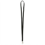 Individuell gefertigtes Polyester Lanyard mit wählbarem Karabiner farbe schwarz siebte Ansicht