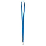 Individuell gefertigtes Polyester Lanyard mit wählbarem Karabiner farbe blau siebte Ansicht