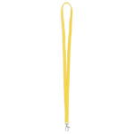 Individuell gefertigtes Polyester Lanyard mit wählbarem Karabiner farbe gelb siebte Ansicht