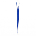 Individuell gefertigtes Polyester Lanyard mit wählbarem Karabiner farbe stahlblau siebte Ansicht