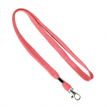 Polyester-Lanyard mit Klammer und Metallkarabine farbe rot siebte Ansicht