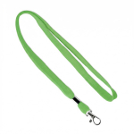 Polyester-Lanyard mit Klammer und Metallkarabine farbe grün siebte Ansicht