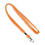 Polyester-Lanyard mit Klammer und Metallkarabine farbe orange siebte Ansicht