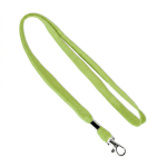 Polyester-Lanyard mit Klammer und Metallkarabine farbe apfelgrün siebte Ansicht