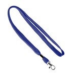 Polyester-Lanyard mit Klammer und Metallkarabine farbe stahlblau siebte Ansicht
