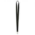Polyester-Lanyard mit reflektierenden Fäden am Rand farbe schwarz siebte Ansicht