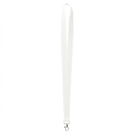 Polyester-Lanyard mit reflektierenden Fäden am Rand farbe weiß siebte Ansicht