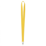 Polyester-Lanyard mit reflektierenden Fäden am Rand farbe gelb siebte Ansicht
