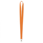 Polyester-Lanyard mit reflektierenden Fäden am Rand farbe orange siebte Ansicht