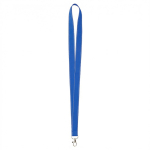 Polyester-Lanyard mit reflektierenden Fäden am Rand farbe köngisblau siebte Ansicht