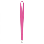 Polyester-Lanyard mit reflektierenden Fäden am Rand farbe pink siebte Ansicht