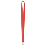 Polyester-Lanyard mit reflektierenden Fäden am Rand farbe dunkelrot siebte Ansicht