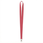 Polyester-Lanyard mit reflektierenden Fäden am Rand farbe granatrot siebte Ansicht
