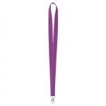 Polyester-Lanyard mit reflektierenden Fäden am Rand farbe purpurfarben siebte Ansicht