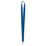 Polyester-Lanyard mit reflektierenden Fäden am Rand farbe ultramarinblau siebte Ansicht