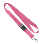 Abnehmbares Polyester-Lanyard mit reflektierenden Fäden farbe pink siebte Ansicht