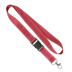 Abnehmbares Polyester-Lanyard mit reflektierenden Fäden farbe granatrot siebte Ansicht