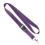 Abnehmbares Polyester-Lanyard mit reflektierenden Fäden farbe purpurfarben siebte Ansicht
