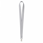 Polyester-Lanyard mit grauer reflektierender Beschichtung farbe grau siebte Ansicht