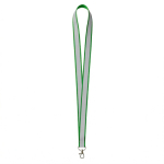 Polyester-Lanyard mit grauer reflektierender Beschichtung farbe grün siebte Ansicht