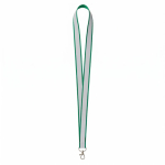 Polyester-Lanyard mit grauer reflektierender Beschichtung farbe flaschengrün siebte Ansicht