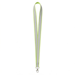Polyester-Lanyard mit grauer reflektierender Beschichtung farbe apfelgrün siebte Ansicht