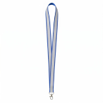 Polyester-Lanyard mit grauer reflektierender Beschichtung farbe köngisblau siebte Ansicht