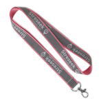 Polyester-Lanyard mit grauer reflektierender Beschichtung farbe pink