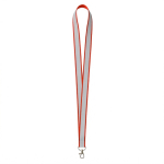 Polyester-Lanyard mit grauer reflektierender Beschichtung farbe dunkelrot siebte Ansicht