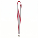 Polyester-Lanyard mit grauer reflektierender Beschichtung farbe granatrot siebte Ansicht
